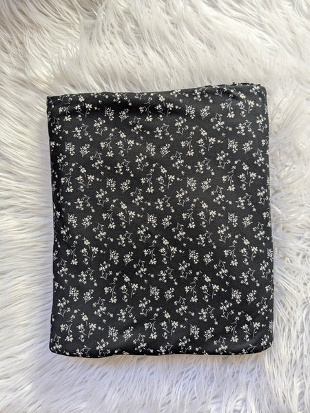Black Petite Print | Double Brushed Poly|By the Half Yard
