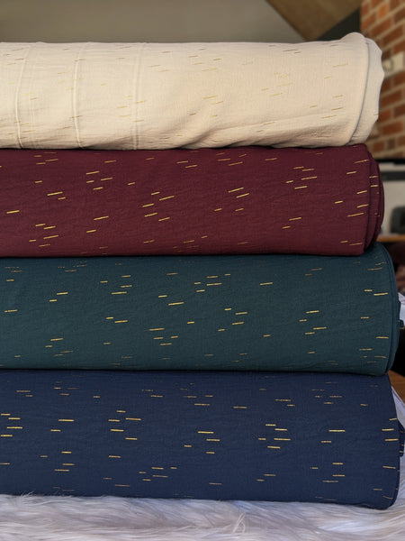 Gold Foil Solids |Air Flow Polyester | By the Half Yard