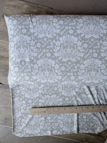Garden Damask|Unbrushed Rib Knit|By the Half Yard