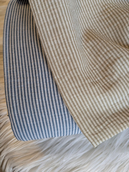 Summer Pinstripes| Soft Polyester |By the Half Yard