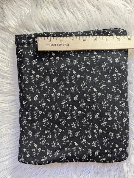 Black Petite Print | Double Brushed Poly|By the Half Yard