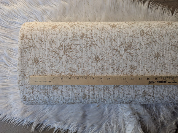 Custom Print |Gold Stencil on Ivory|Textured Missioni Knit| By the Half Yard