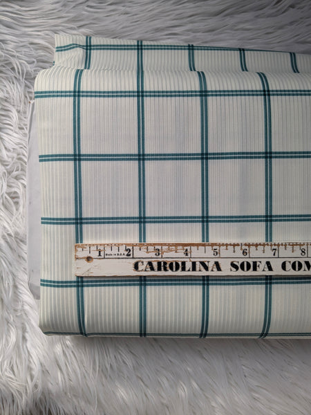 Custom Print | Windowpane Plaid | Unbrushed Rib Knit|By the Half Yard