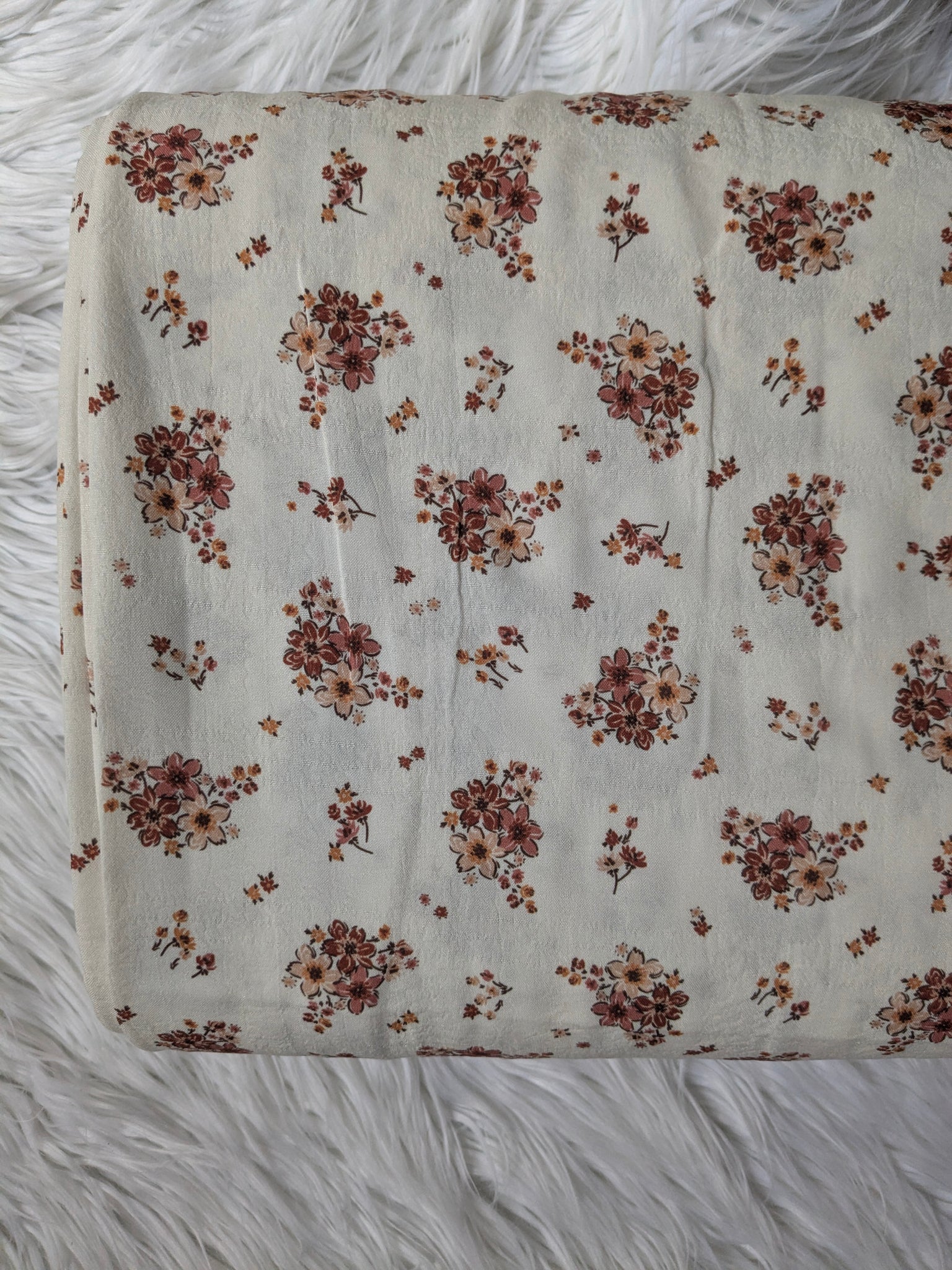 Custom Design|Petite Fall Bouquet| Feather Poly | By the Half Yard