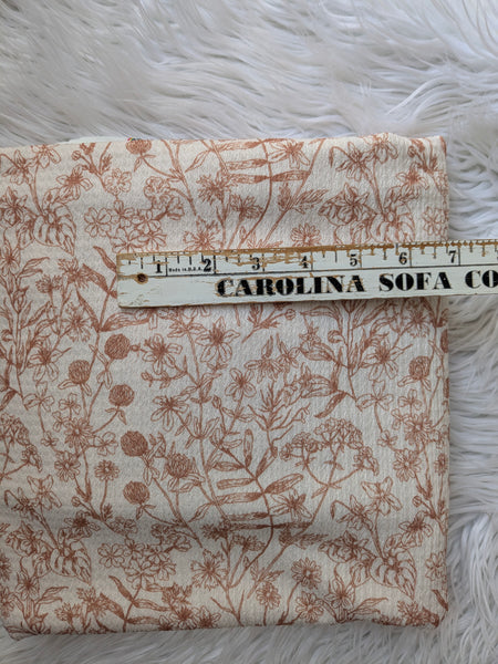 Custom Print |Rust Stems |Textured Missioni Knit| By the Half Yard