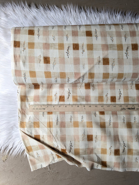 Fall Gingham |Linen Cotton| By the Half Yard