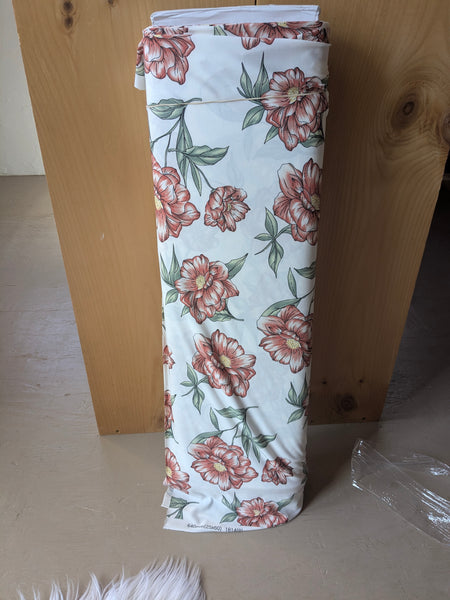 Large Terracotta Floral DTY | By the Half Yard