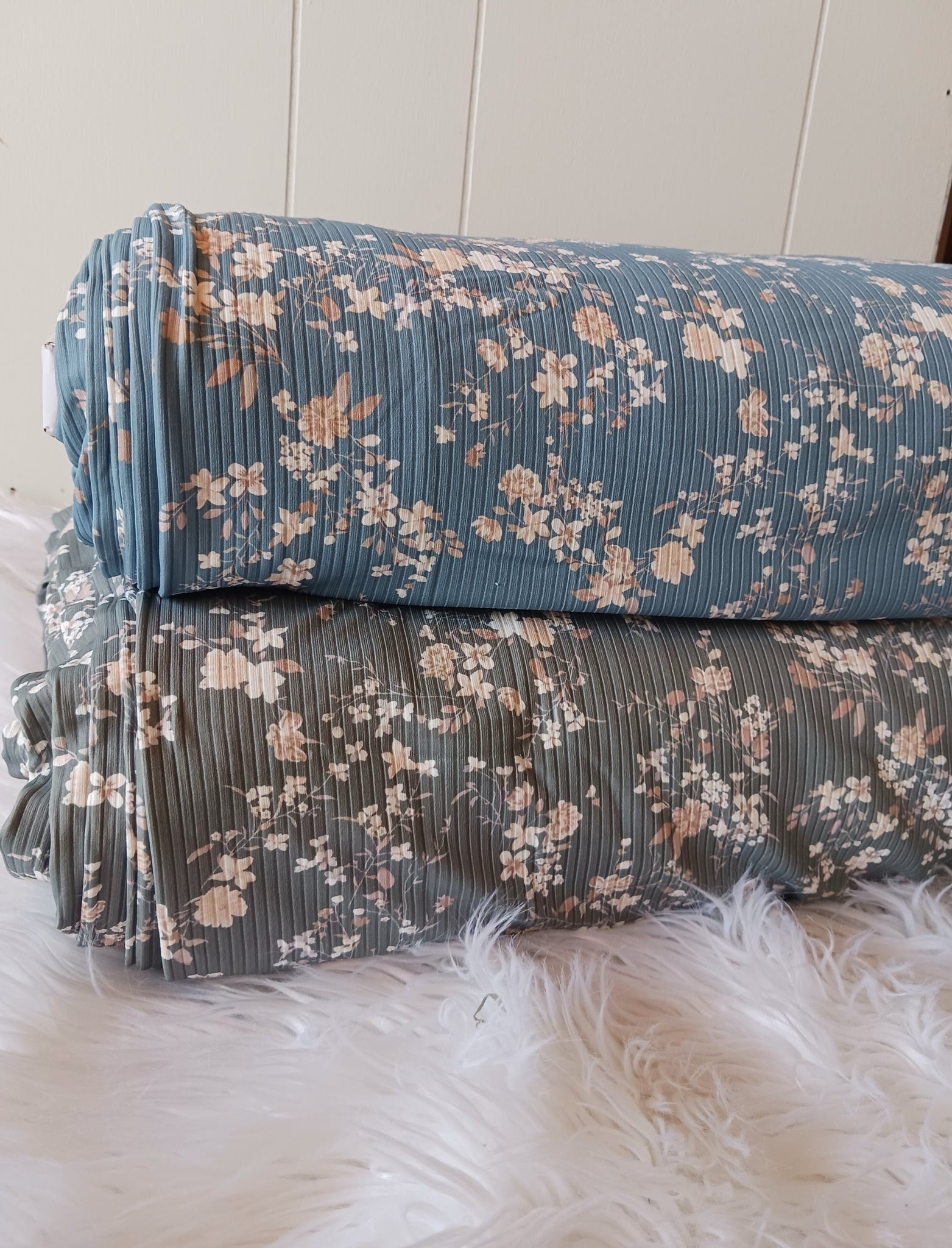 Sawyer Mini Floral |Unbrushed Rib Knit|By the Half Yard