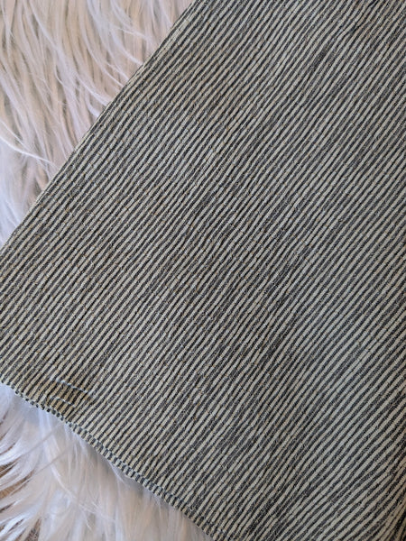 Seersucker Polyester Vintage Pinstripes| By the Half Yard