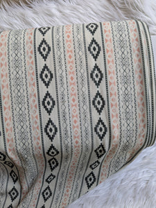 Aztec Diamond Print| Bubble Crepe|By the Half Yard