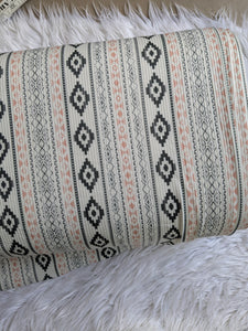 Custom Print | Aztec Diamonds| Unbrushed Rib Knit|By the Half Yard
