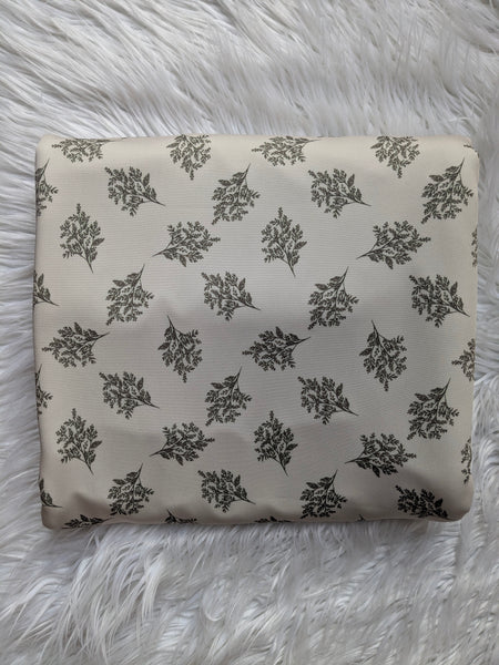 Custom Print |Stems on Almond |Athletic Knit| By the Half Yard