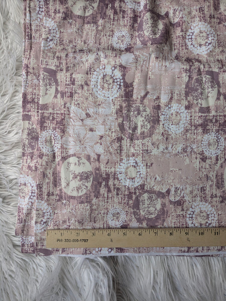 Dusty Pink Geometric |Cotton Interlock | By the Half Yard