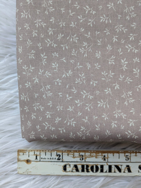 Taupe Petite Print |Linen Cotton| By the Half Yard