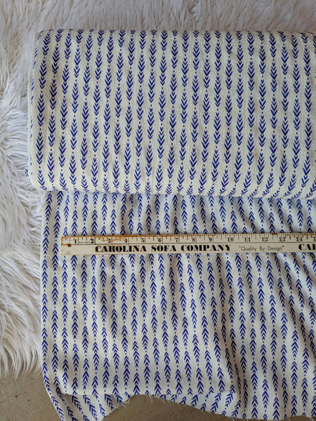 Royal Blue Herringbone| Feather Poly | By the Half Yard