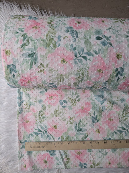 Watercolor Floral| Swiss Dot Knit |By the Half Yard