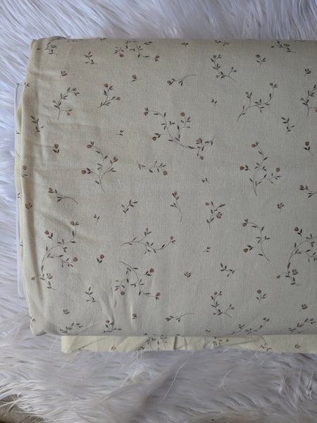 Vintage Rosebuds |Linen Cotton | By the Half Yard