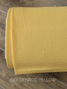 Goldenrod Yellow Knit| Textured Solid|  By the Half Yard