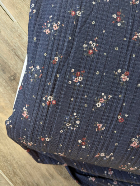 Gretchen Ditsy Floral| Summer Breeze Knit|By the Half Yard