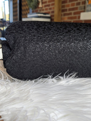 Black Shimmer Knit|Solids|By the Half Yard