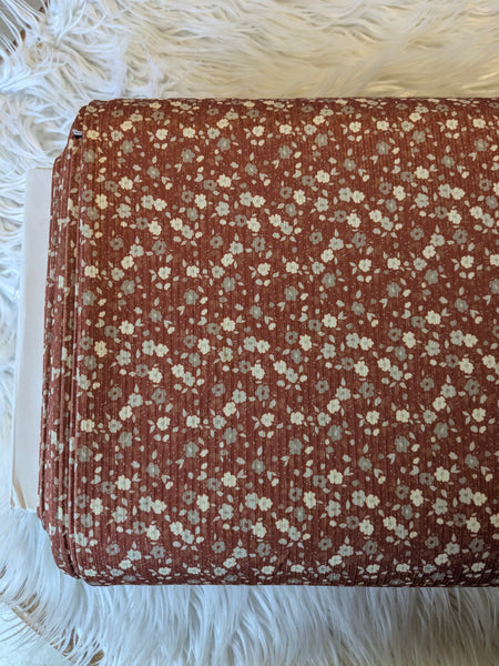 Custom Print|Petite Floral |  Unbrushed Rib Knit|By the Half Yard