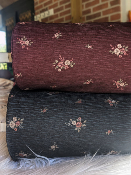 Petite Bouquets| Rebecca Knit • 54" wide| By the Half Yard