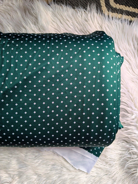 Diamonds on Hunter Green DTY  |*See note| By the Half Yard