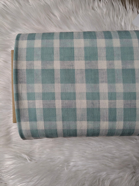 Plaids| Seersucker Poly Stretch | By the Half Yard