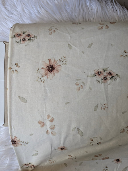 Mauve Wildflowers |Linen Cotton| By the Half Yard