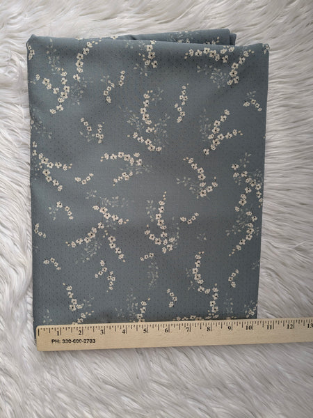 Dusty Blue Micro Dot Sprigs|  By the Half Yard