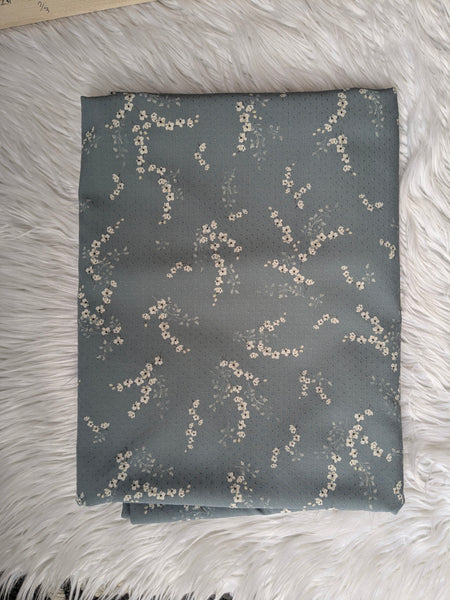 Dusty Blue Micro Dot Sprigs|  By the Half Yard