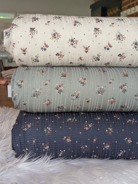 Gretchen Ditsy Floral| Summer Breeze Knit|By the Half Yard