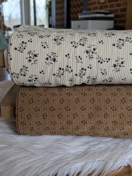 Vintage Prints Corduroy Wide Ribs| Cotton| By the Half Yard