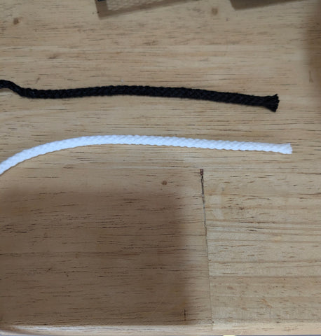 3/16" White or Black Drawstring |By the Half Yard