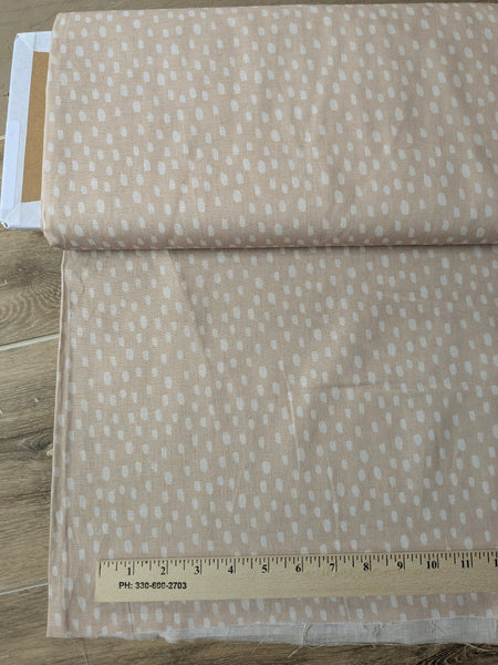 Brushtrokes on Taupe|Linen Blend  | By the Half Yard