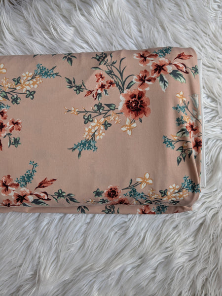 Salmon on Dusty Peach DTY | By the Half Yard