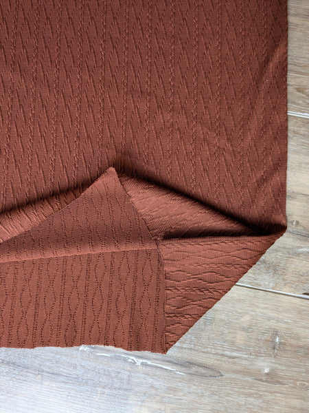 Rust Sweater Knit| Textured Solids|By the Half Yard