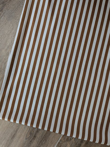 Custom Print | Camel Vertical Stripes|Unbrushed Rib Knit|By the Half Yard