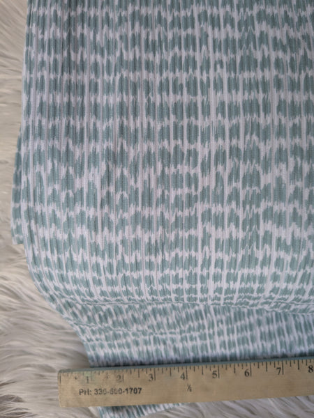 Soft Green Abstract Design| Poly Rib Knit |By the Half Yard