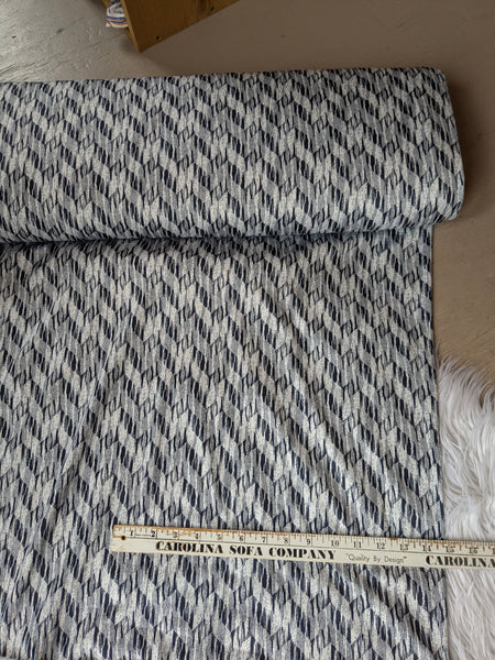 Deep Navy Broken Herringbone DTY  | By the Half Yard