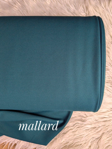 Mallard Horizontal Rib Knit |By the Half Yard