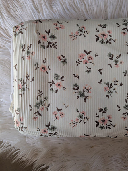 Tessa Floral |Unbrushed Rib Knit|By the Half Yard