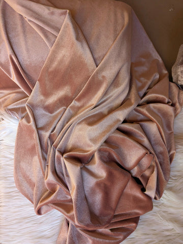 Dusty Mauve Stretch Velvet|Solids |By the Half Yard
