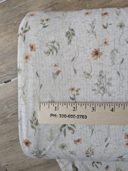 Wildflowers | Linen Rib Knit 54" wide | By the Half Yard