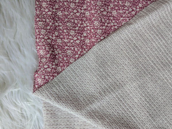 Pink Micro Floral|  Missioni Knit| By the Half Yard