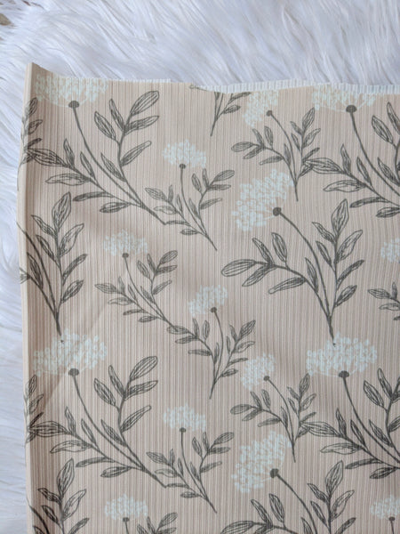 Exclusive Design|Handdrawn Hydrangeas|Unbrushed Rib Knit or Athletic Knit|By the Half Yard
