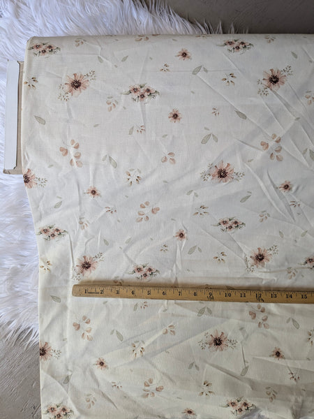 Mauve Wildflowers |Linen Cotton| By the Half Yard