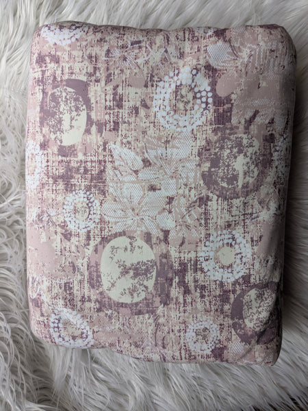 Dusty Pink Geometric |Cotton Interlock | By the Half Yard