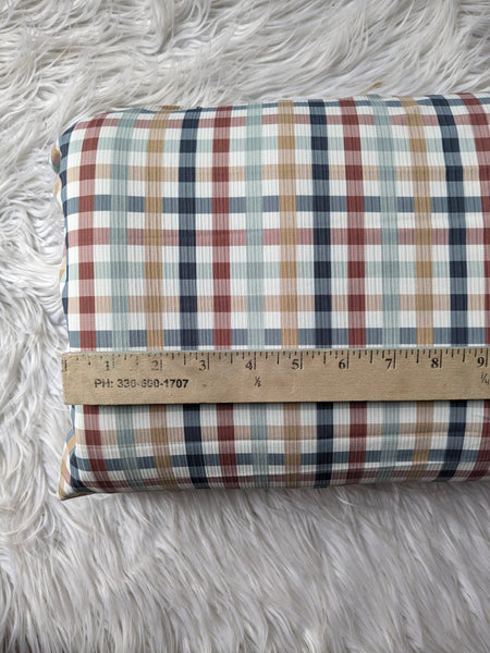 Harvest Gingham|Reign Rib Knit|By the Half Yard