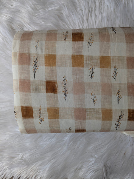 Fall Gingham |Linen Cotton| By the Half Yard